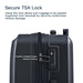 3 Piece Luggage Sets ABS Lightweight Suitcase with Two Hooks, Spinner Wheels, TSA Lock