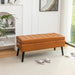 Storage Bench with Storage Bench for Bedroom End of Bed Bench Foot of Bed Bench Entryway Bench Storage Ottoman Bench 43.3" W x 17.7" Brown Leather Bench