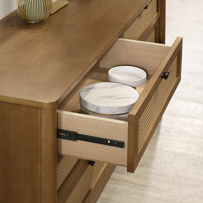 Vichy Wood and Rattan 4-Drawer Chest - DTYStore