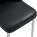 2 modern dining chairs, smooth PU leather backrest and silver-toned metal legs for a comfortable home experience for kitchens, bedrooms and offices. - DTYStore