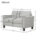 Living Room Furniture Love Seat Sofa Double Seat Sofa (Loveseat Chair)(Light Gray)