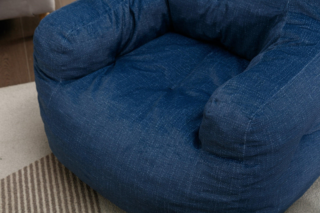 Soft Velvet Fabric Bean Bag Chair Filled With Memory Sponge