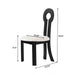 Vintage Rubber Solid Wood Dining Chair, Sheep Plush Dining Chair, Armless Dining Chair, Suitable For Small Home Dressing Room Model Room, Black(Set Of 2) - DTYStore
