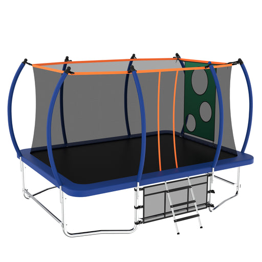 8X14FT Outdoor Square Trampolines for Kids Adults Long Rectangular Tumbling Trampoline - DTYStore