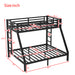 Metal Twin XL over Queen Bunk Bed for Teens and Adults,Space-Saving/Noise Reduced/No Box Spring Needed, Old SKU W1307S00045 - DTYStore
