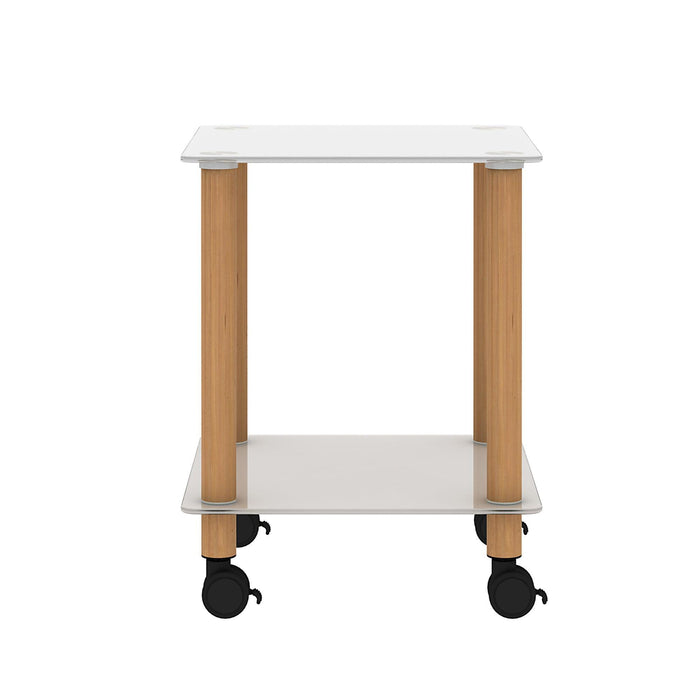 Modern 2-Tier Side Table with Storage Shelf, Sofa Table, and Night Stand