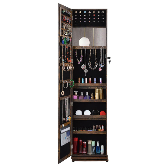 Full Length Mirror 360° Swivel Jewelry Cabinet