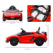 Lamborghini Aventador Licensed Kids Ride on Car with Scissor Doors, Easy Transport, 12V Electric Car for Kids with Remote Control, Suspension System, Horn, Music, Lights, Red