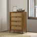 Vichy Wood and Rattan 4-Drawer Chest - DTYStore