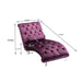 COOMORE Velvet Chaise Lounge Indoor,Button-Tufted Upholstered Chaise Lounge Chair with Pillow for Bedroom Living Room Office (Purple Velvet)