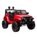 12V Kids Ride On Truck with Parent Remote Control, Electric Battery Powered Toy Car with Spring Suspension, Adjustable Speed, LED Lights and Horn, Red