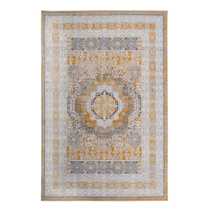 DTY Signature Collection 6X9 Cream/Ivory /Medallion Non-Shedding Living Room Bedroom Dining Home Office Stylish and Stain Resistant Area Rug - DTYStore