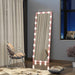 Hollywood Full Length Mirror with Lights Full Body Vanity Mirror with 3 Color Modes Wall Lighted Standing Floor Mirror for Dressing Room Bedroom Hotel Touch Control Pink 62.6"x23.3"