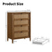 Vichy Wood and Rattan 4-Drawer Chest - DTYStore