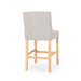 Vienna Contemporary Fabric Tufted Wingback 27 Inch Counter Stools, Set of 2, Light Gray, Natural - DTYStore