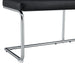 Black shoe changing bench silver metal legs, sofa bench dining chair, suitable for bedroom fitting room, storage room, dining room, and living room.