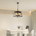 4-Light Farmhouse Chandeliers For Dining Room Black(No Bulbs)