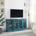 63" TV Stand, Sideboard Buffet ,Storage Cabinet, Teal Blue