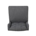 Vienna Contemporary Fabric Tufted Wingback 31 Inch Counter Stools, Set of 2, Charcoal and Dark Brown - DTYStore