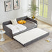 Daybed, sofa bed metal framed with trundle twin size, Grey, 78.4''w x 41''d x 29.8''h. - DTYStore