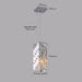 Modern Crystal Pendant Light - 3 Pack, Adjustable Hanging Ceiling Lamp with Crystal Prism Design for Dining Room, Kitchen Island, and Living Room -Chrome Finish - DTYStore
