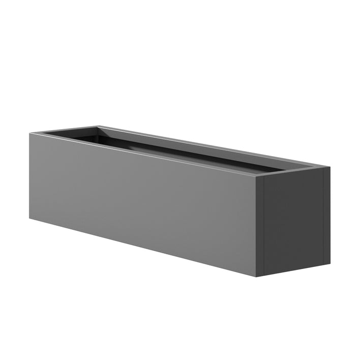 36*10*10 inch Large Metal Rectangular Planter with Drainage Holes for Indoor/Outdoor Use, Perfect for Tall Plants, Flowers, or Shrubs in High-Traffic Areas - DTYStore