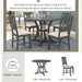 5-Piece Round Dining Table and Chair Set with Special-shaped Legs and Hollow Chair Back