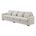 Modern Linen Fabric Sofa with Armrest Pockets and Pillows, Minimalist Style Couch