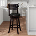 Granby Leather 4-Slat Back Swivel Stool, 30" Bar Stool or 24”