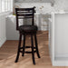 Granby Leather 4-Slat Back Swivel Stool, 30" Bar Stool or 24”