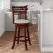 Granby Premium Fabric 4-Slat Back Swivel Stool, 24” Counter Stool or 30" Bar Stool