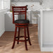 Granby Premium Fabric 4-Slat Back Swivel Stool, 24” Counter Stool or 30" Bar Stool