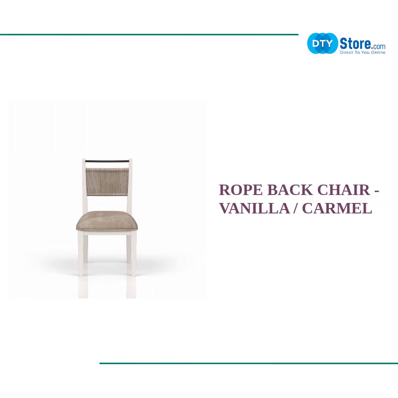Rope Back Chair - Vanilla / Carmel by@Outfy