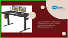 Electric Height Adjustable Standing Desk,Sit to Stand Ergonomic Computer Desk,Black,55&#039;&#039; x 24&quot; by@Outfy