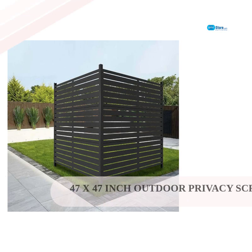 47 x 47 inch Outdoor Privacy Screen Fence Panels &ndash; All-Weather No-Dig Fence Kit for Air Conditioner, Trash Can, Pool Equipment Enclosure &ndash; Easy Installation &amp; Multi-Purpose Security by@Outfy