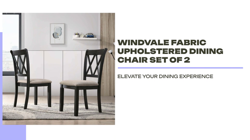 Windvale Fabric Upholstered Dining Chair Set of 2 by@Outfy