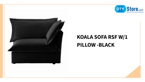 Koala sofa RSF W/1 Pillow -Black by@Outfy