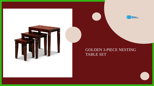 Golden 3-Piece Nesting Table Set by@Outfy