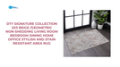 DTY Signature Collection 2X3 Beige /Geometric Non-Shedding Living Room Bedroom Dining Home Office Stylish and Stain Resistant Area Rug by@Outfy