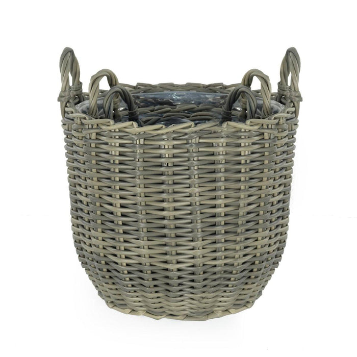 3-Pack Catleza Wicker Multi-purposes Basket with handler - Planter basket