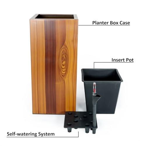 Catleza Composite Self-watering Square Planter Box - High