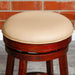 Creede Bonded Leather Backless Swivel Stool, 24" Counter or 30” Bar Stool