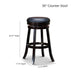 Creede Bonded Leather Backless Swivel Stool, 24" Counter or 30” Bar Stool