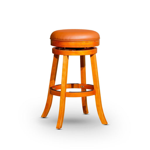 Creede Bonded Leather Backless Swivel Stool, 24" Counter or 30” Bar Stool - DTYStore