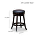 Creede Bonded Leather Backless Swivel Stool, 24" Counter or 30” Bar Stool