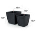 DTY Signature 2-Pack Self-watering Planter - Hand Woven Wicker - Thin Square