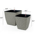 DTY Signature 2-Pack Self-watering Planter - Hand Woven Wicker - Thin Square