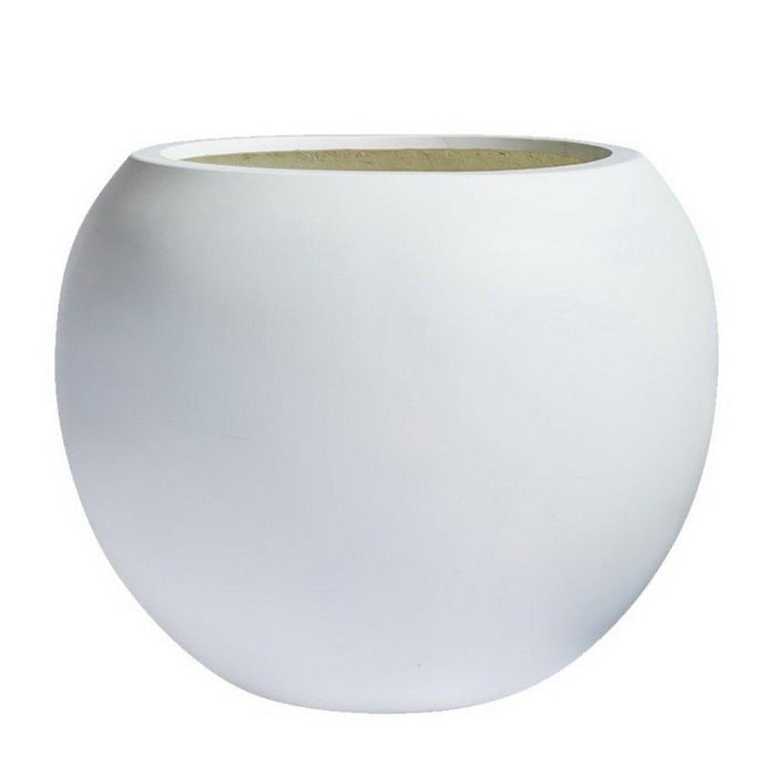 DTY Signature Mount Sherman 1-piece Fiberstone Planter White