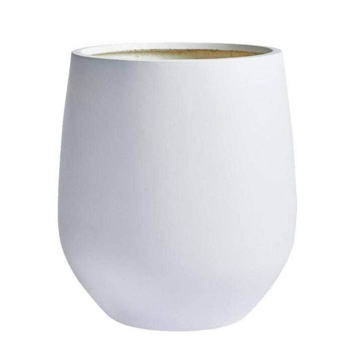 DTY Signature Mount Wilson 1-piece Fiberstone Tapered Planter White