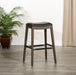 Durango Bonded Leather Saddle Stool, 24" Counter Stool or 30" Bar Stool 30" Bar Height Weathered Gray Black Leather